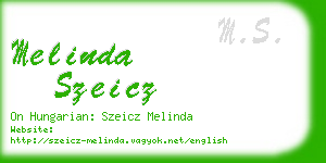 melinda szeicz business card